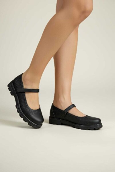 pediashoes KIZ ÇOCUK ORTOPEDİK TABANLI BARETLİ KALIN TABANLI OKUL AYAKKABISI