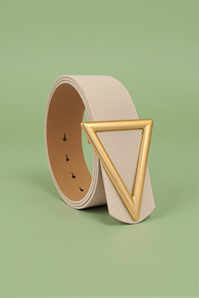 Milleniva إيكرو حزام المرأة مع مشبك ذهبي مثلث