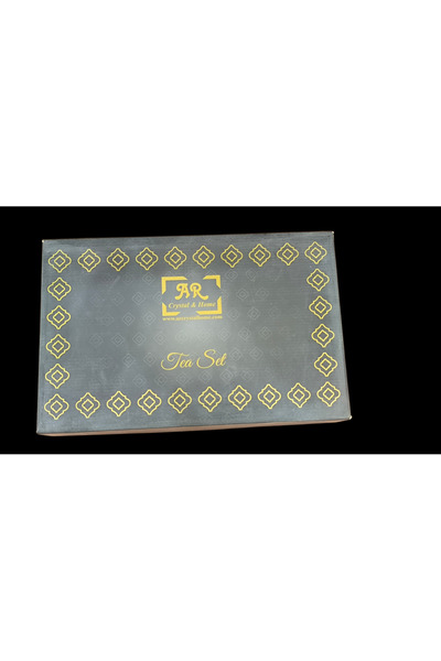 AR HOME Turkish style Tea set (6 pieces glass with six porcelain saucers