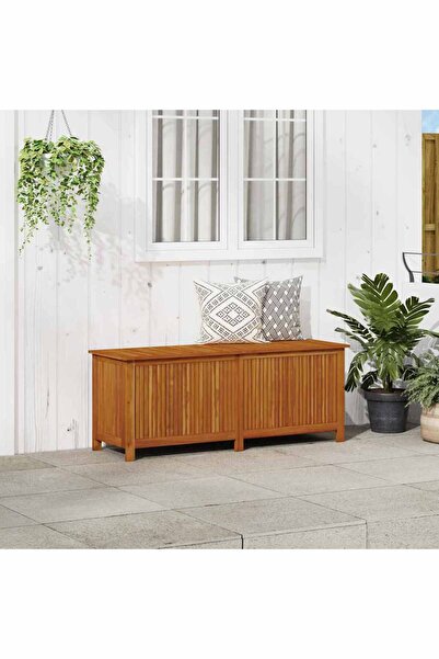 vidaxl صندوق تخزين للحديقة 150x50x58 سم من خشب الأكاسيا الصلب