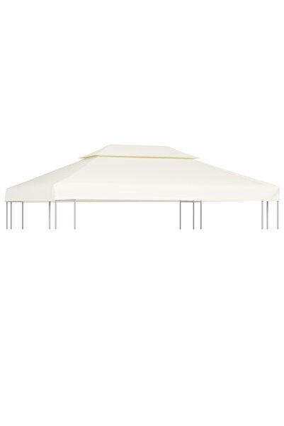 vidaxl Gazebo Cover Canopy Replacement 310 g / m² Cream White 3 x 4 m