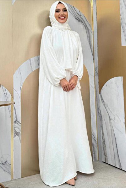 TRENDTESETTÜR WOMEN'S Ecru ZIPPERED Prayer Dress T 7583