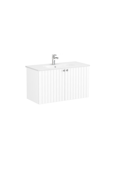 VitrA Root Groove 69310 Lavabo Dolabı, 100 cm, Mat Beyaz