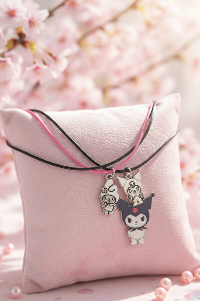 Birmem Kuromi & My Melody 'İyi Anlaşan Zıtlar' Kolye Seti