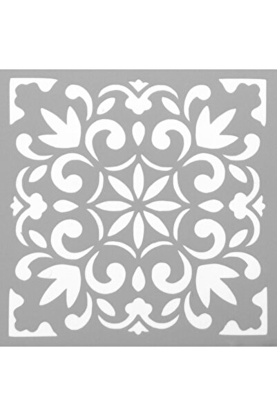 Genel Markalar Karo 46 Stencil Boyama şablonu 30x30 cm, Duvar Stencil, Fayans...