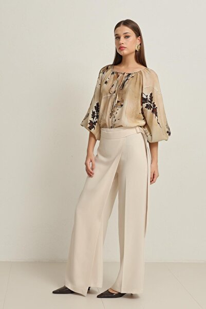 Setre Μπεζ φούστα με λεπτομέρεια στη μέση