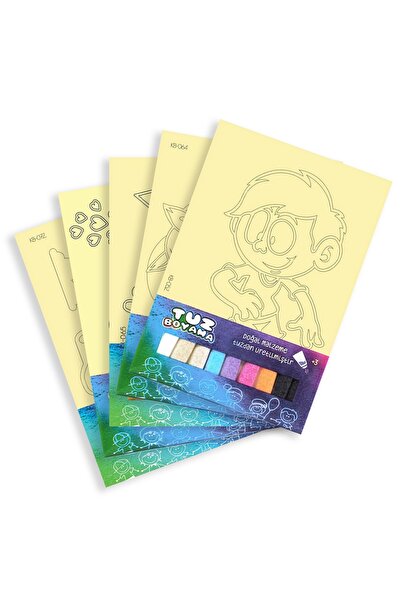 Artikel Tuz Boyama Oyunu 5 Li Seti -3 , Eğitici Aktivite , Kum Boyama Oyunu T...