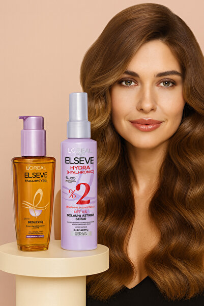 ELSEVE 1 Adet Nem ile Dolgunlaştıran Serum 150 ml + 1 Adet Saç Yağı Besleyici 100 ML