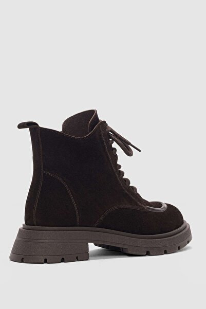 selin shoes Γυναικείες μπότες Nivora από γνήσιο δέρμα με κορδόνια και φερμουάρ στο πλάι - ΚΑΦΕ ΣΟΥΕΤ