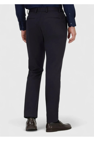 Ramsey Lacivert Düz Örme Jogging Fit Casual Pantolon