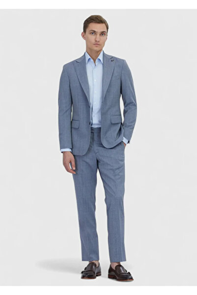 Ramsey Indigo Straight Zeroweight Slim Fit 100% Wool Suit