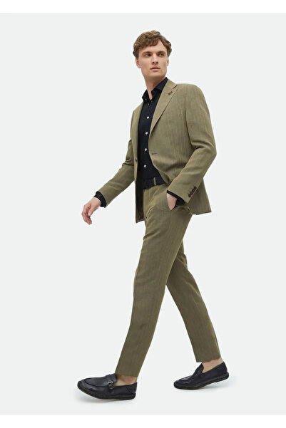 Ramsey Mink Stripe Zeroweight Slim Fit Linen Blend Suit