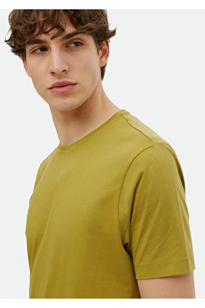 Ramsey Crew Neck 100% Cotton Oil Green Printed T-Shirt