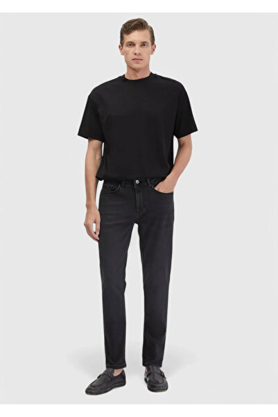 Ramsey Μαύρο μπλουζάκι με λαιμόκοψη 100% βαμβάκι