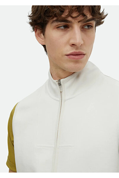 Ramsey Спортивний жилет з бавовняної суміші екрю - в'язаний дизайн