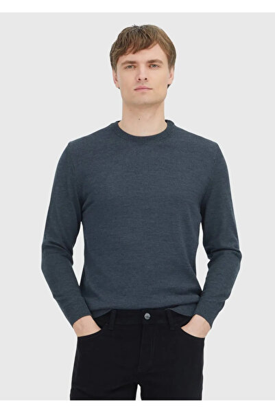 Ramsey Πλεκτό πουλόβερ με μασίφ μάλλινο μείγμα Anthracite Crew Neck