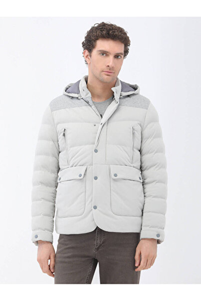 Kip Світло-сіра спортивна куртка з мікроволокном, прямий крій