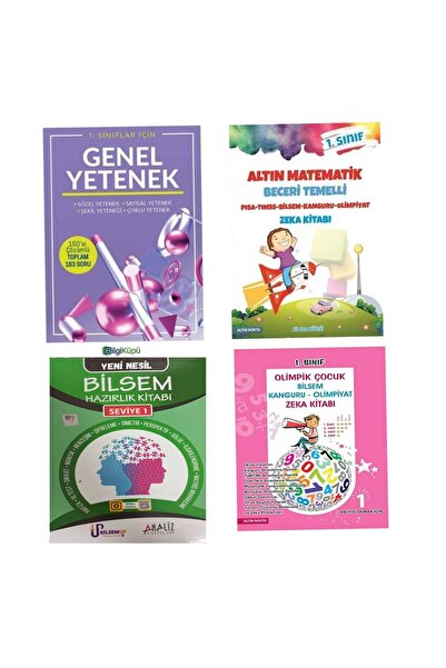 Tudem Yayınları Bilsem 1. Sınıf Bilsem Sınavına Hazırlık Seti Süper Set 4 Kitap