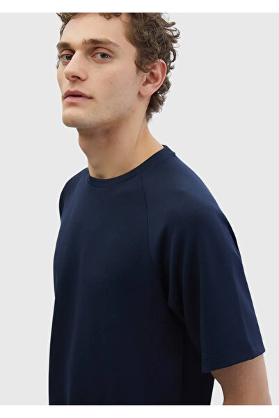 Ramsey Μπλουζάκι με λαιμόκοψη Navy Blue