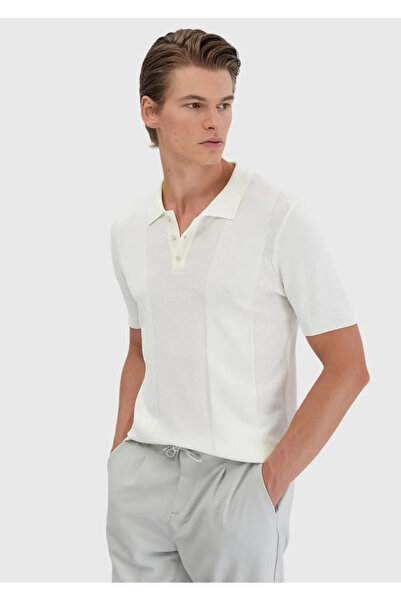 Ramsey Πλεκτά εκρού Polo Neck Jacquard