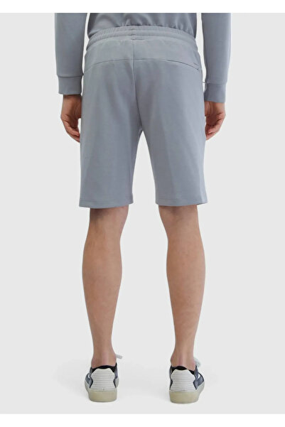 Ramsey Light Gray Plain Knitted Jogging Fit Sports Bermuda