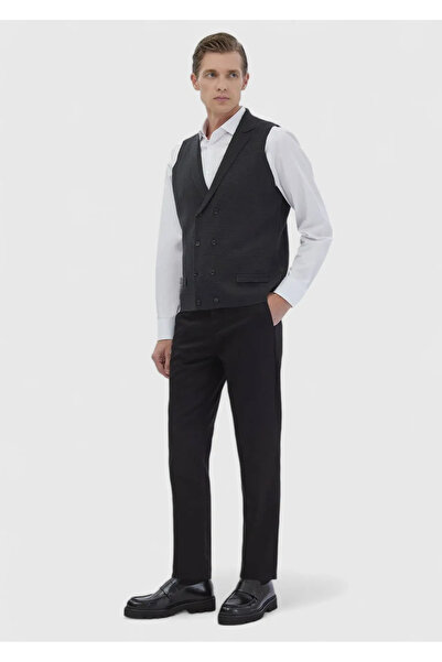 Ramsey Anthracite Plain Knitted Knitwear Vest