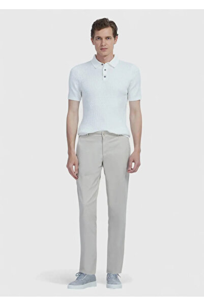 Ramsey Πλεκτό με λευκό γιακά πόλο ζακάρ βαμβακερό μείγμα