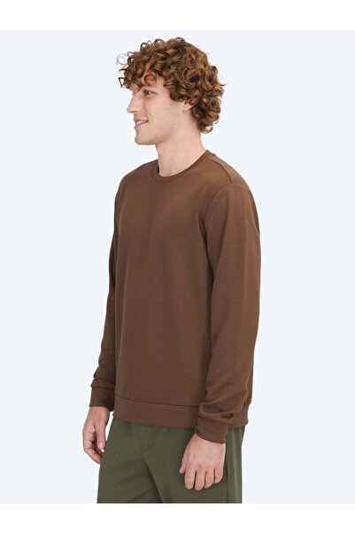 Kip Φούτερ καφέ με λαιμόκοψη