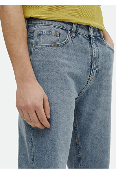 Ramsey Indigo Straight Loose Fit Τζιν Παντελόνι από βαμβακερό μείγμα