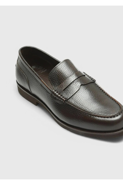 Ramsey Καφέ δερμάτινο casual loafer