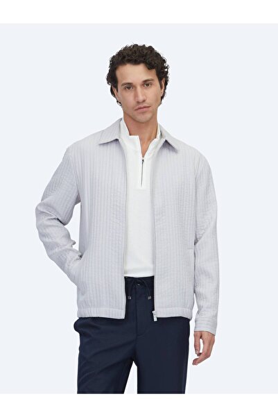 Kip Gray Regular Fit Woven Overshirt