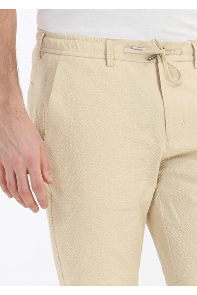 Ramsey Casual Yellow Striped Cotton Blend Jogging Bermuda