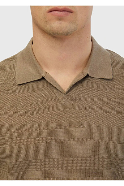 Ramsey Mink Polo Neck Jacquard Linen Blended Knitwear