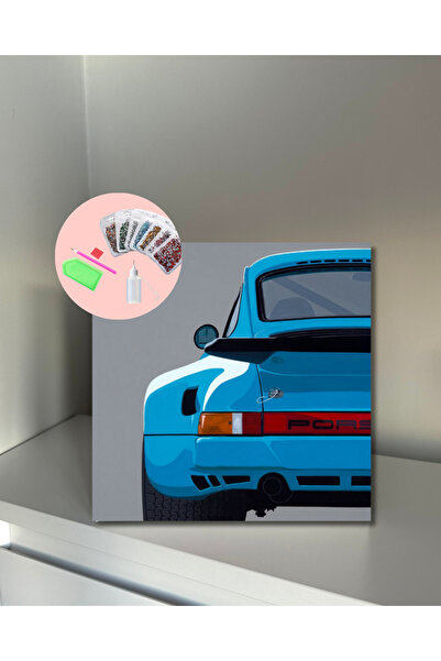 YADA Porsche - Rhinestone Kit, Diamond painting, Kristal Taş Yapıştırma 20x20...