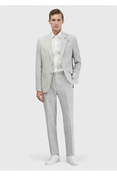 Ramsey Light Gray Zeroweight Slim Fit Wool Blend Suit