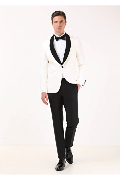 Ramsey Ecru Modern Fit Shawl Collar Tuxedo Suit