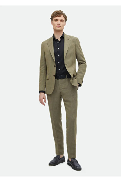 Ramsey Mink Stripe Zeroweight Slim Fit Linen Blend Suit