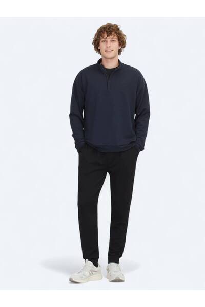 Kip Світло-синій світшот з високим коміром