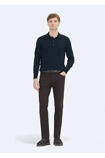 Ramsey Πλεκτό πουλόβερ μαύρο πόλο με μασίφ πλεκτό