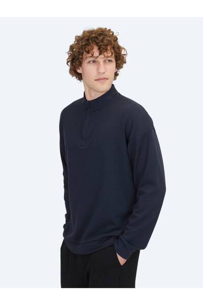 Kip Світло-синій світшот з високим коміром