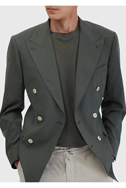 Ramsey Khaki Plain Slim Fit Jacket