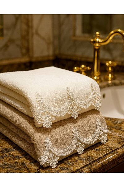 Çeyiz Bahçesi طقم مناشف مخملية مكونة من قطعتين 50&90