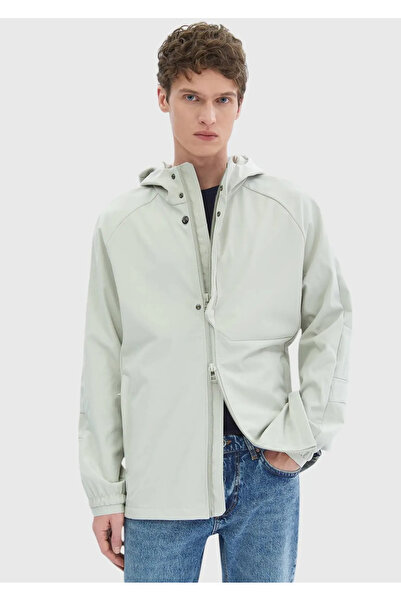 Ramsey Kum Regular Fit Kapüşonlu Denim Dokuma Mont