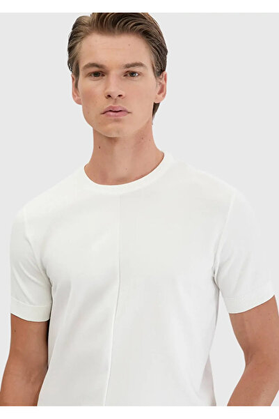 Ramsey Πλεκτό ζακάρ με λαιμόκοψη εκρού