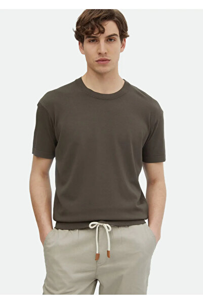 Ramsey Χακί πλεκτό πουλόβερ με λαιμό πληρώματος