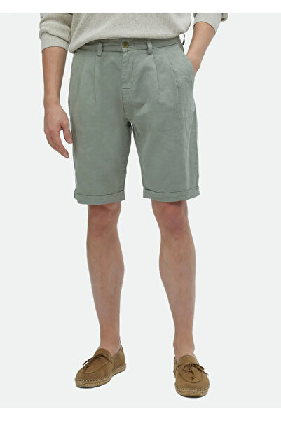 Ramsey Light Green Carrot Fit Bermuda - Casual 100% Cotton