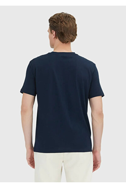 Ramsey Navy Blue Plain Crew Neck 100% Cotton T-Shirt