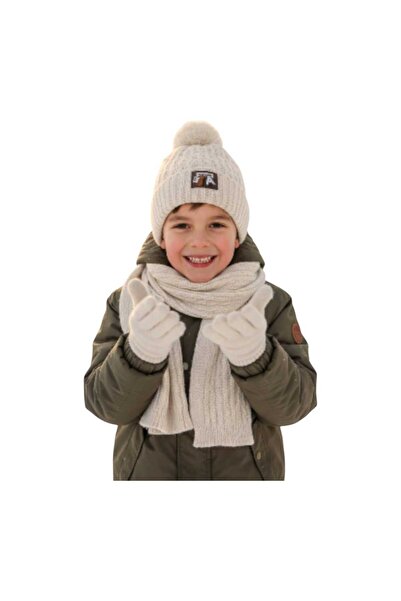 Aware Time Súprava 3 kusov fleecových rukavíc Kitti pre chlapcov vo veku 4-8 ...