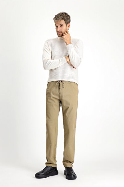 Kiğılı εφαρμοστό Παντελόνι Jogger με λεπτή εφαρμογή ελαστικό ύφασμα με ελαστικό κορδόνι στη μέση