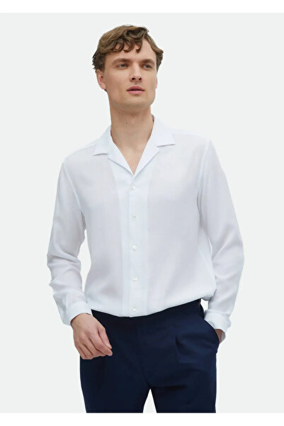 Ramsey White Regular Fit Classic Woven Shirt